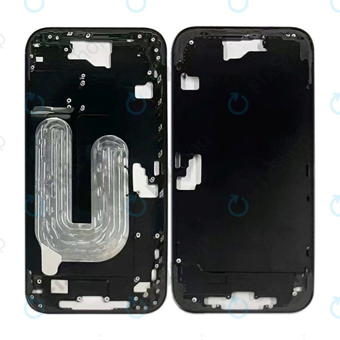Apple iPhone 16 - Srednji okvir + Tipke za uključivanje + Glasnoću (Black)