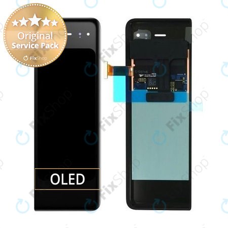 Samsung Galaxy Fold F900U - SUB LCD zaslon + zaslon osjetljiv na dodir (crni) - GH96-12253A Originalni servisni paket