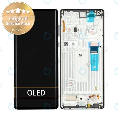 Motorola Moto Plus - LCD zaslon + zaslon osjetljiv na dodir + okvir (crni) - 5D68C16613, 5D68C16473 Originalni servisni paket