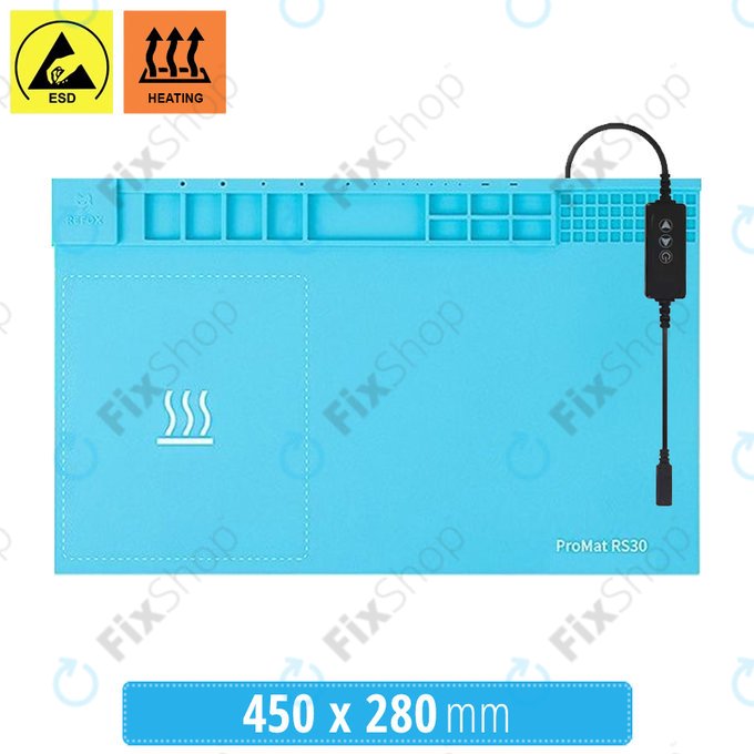 Refox ProMat RS30 - Jastuk za grijanje za popravak ESD-a - 45 x 28 cm
