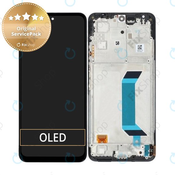 Xiaomi Redmi Note 12 5G - LCD zaslon + zaslon osjetljiv na dodir + okvir (Onyx Grey) - 560001M17P00 Genuine Service Pack
