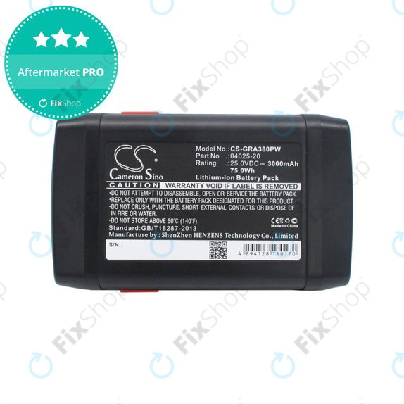 Baterija za Gardena 380 Li, 8838, 3000mAh, Li-ion, 25V, 04025-20, HQ