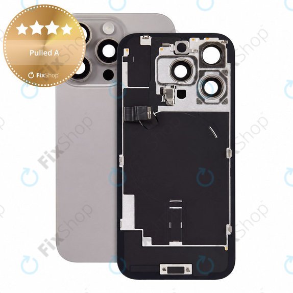 Staklo stražnjeg kućišta za iPhone 16 Pro, Natural Titanium, Pulled A