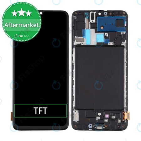 Samsung Galaxy A70 A705F - LCD zaslon + steklo na dotik + okvir (Black) TFT