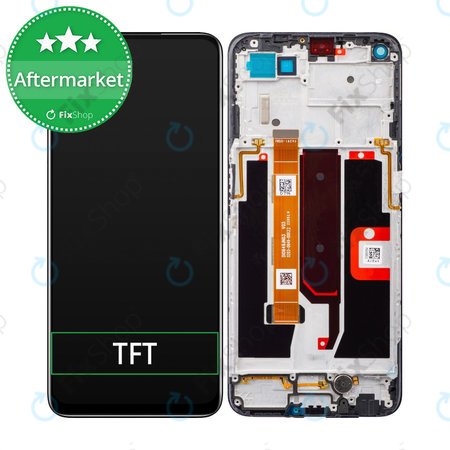 Oppo A54 5G, A74 5G - LCD zaslon + zaslon osjetljiv na dodir + okvir (Fluid Black) TFT