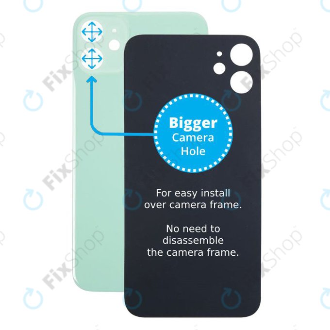 Apple iPhone 11 - Stražnje staklo kućišta s većom rupom za kameru (zeleno)