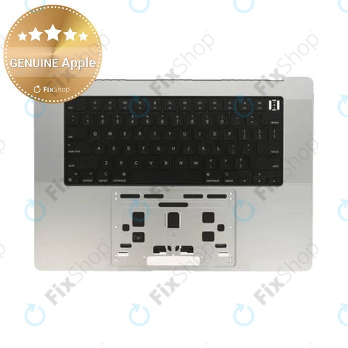 Gornji okvir tipkovnice za MacBook Pro 16" A2780 (2023), s US tipkovnicom i baterijom, Silver, 661-32190, Genuine Apple