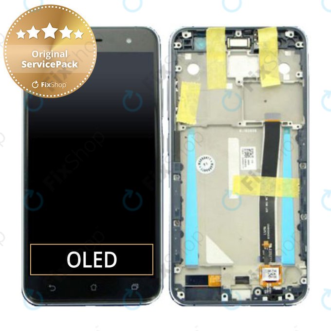 Asus ZenFone 3 ZE520KL (Z017D) - LCD zaslon + zaslon osjetljiv na dodir + okvir (crni) - 90AZ0171-R20010 Originalni servisni paket