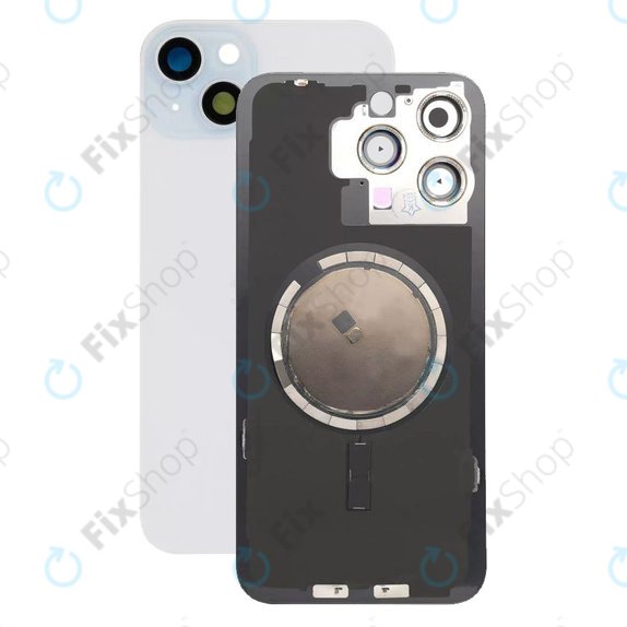 Apple iPhone 15 Plus - Stražnje staklo kućišta + staklo kamere + metalni okvir + magsafe magnet (Blue)