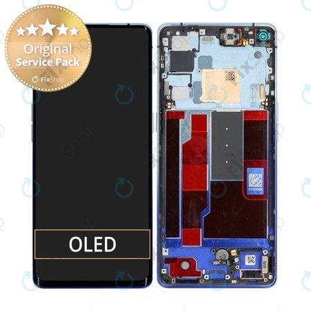 Oppo Find X2 Neo - LCD zaslon + zaslon osjetljiv na dodir + okvir (zvjezdano plava) - 4904018 Originalni servisni paket