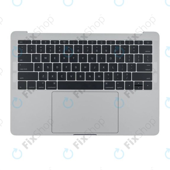 Apple MacBook Pro 13" A1708 (Late 2016 - Mid 2017) - Gornji okvir tipkovnice + tipkovnica US + mikrofon + trackpad + zvučnici (srebrni)