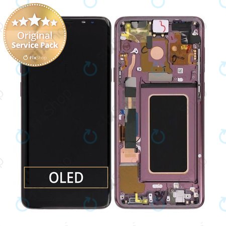 Samsung Galaxy S9 Plus G965F, G965FD - LCD zaslon + zaslon osjetljiv na dodir + okvir (lila ljubičasta) - GH97-21691B, GH97-21722B, GH97-21692B Originalni servisni paket