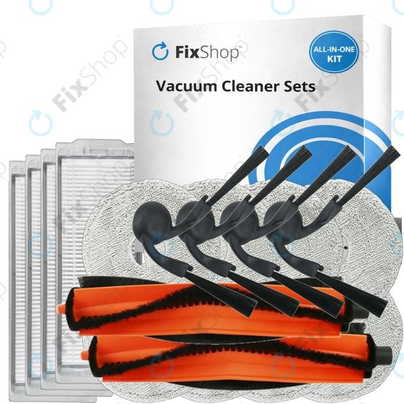 Set rezervnih dijelova za Xiaomi Robot Vacuum S40 Pro (2x Glavna četka, 4x Filter, 4x Bočna četka, 8x Krpa za brisanje)