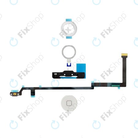 Apple iPad Air - Tipka Home + fleksibilni kabel + nosač + plastični krug + brtva (bijela)