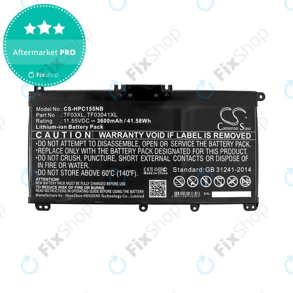 Baterija za HP Pavilion 14, 15, X360, 3600mAh, Li-Ion, 11.55V, TF03XL, HQ