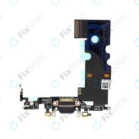 Apple iPhone 8 - Konektor za punjenje + savitljivi kabel (crni)