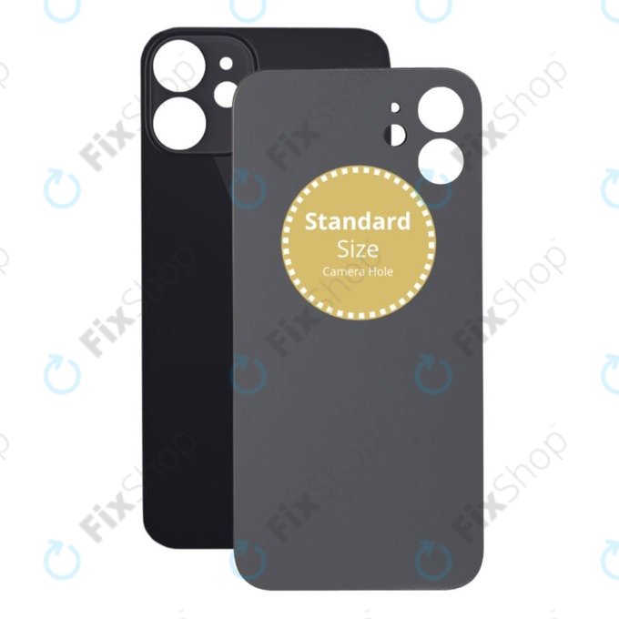 Apple iPhone 12 Mini - Stražnje staklo kućišta (crno)