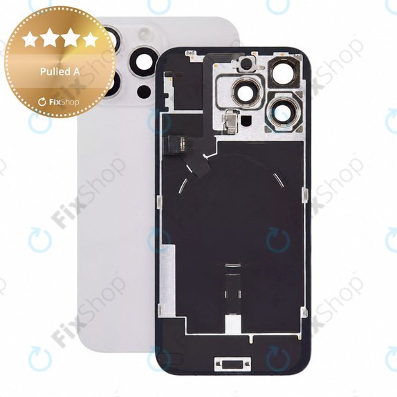 Staklo stražnjeg kućišta za iPhone 16 Pro Max, White Titanium, Pulled A