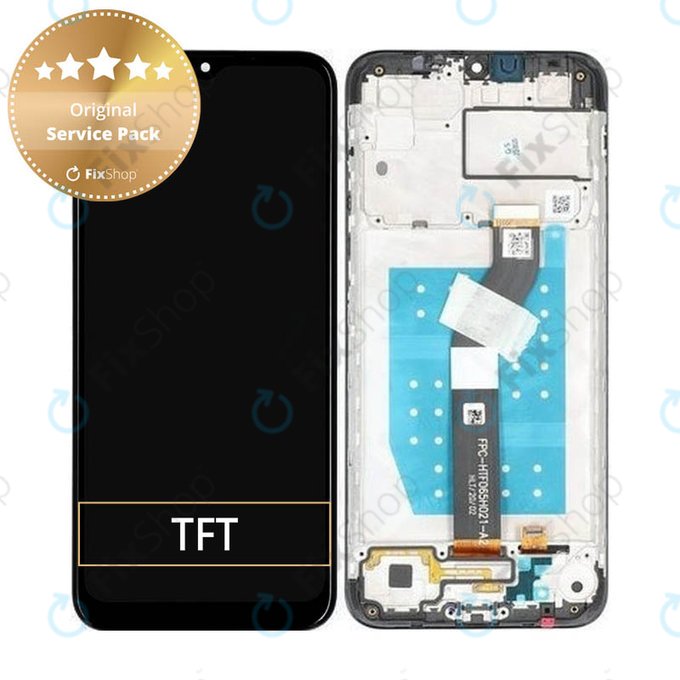 Motorola Moto G8 Power Lite - LCD zaslon + zaslon osjetljiv na dodir + okvir (crni) - 5D68C16532, 55D68C18031 Originalni servisni paket