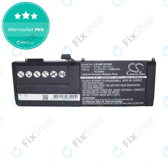 Apple MacBook Pro 15" A1286 (sredina 2009. - Sredina 2010.) - Baterija A1321 7200 mAh HQ