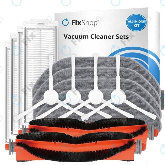 Set rezervnih dijelova za Xiaomi Robot Vacuum S10, S10 EU, S12 (2x Glavne četke, 4x Filteri, 4x Bočne četke, 4x Krpice za mop)