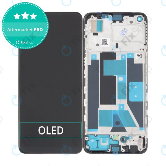 Realme 9 - LCD zaslon + zaslon osjetljiv na dodir + okvir (Meteor Black) OLED
