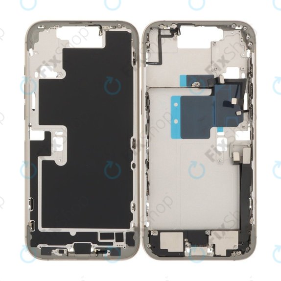Apple iPhone 16 Pro Max - Srednji Okvir + Tipke za Uključivanje, Glasnoću i Kameru (Natural Titanium)