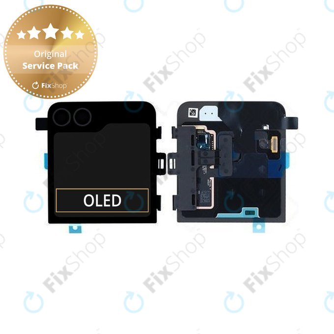 Samsung Galaxy Z Flip 6 F741B - LCD zaslon + zaslon osjetljiv na dodir + okvir (vanjski) (Crafted Black) - GH97-30012E Genuine Service Pack