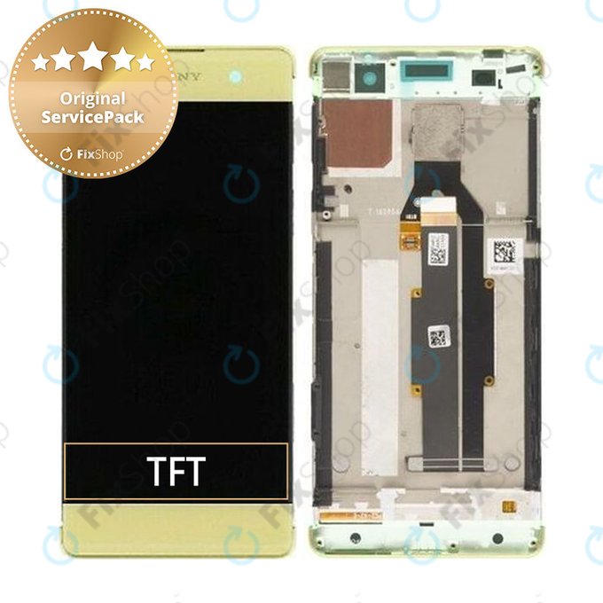 Sony Xperia XA F3111 - LCD zaslon + zaslon osjetljiv na dodir + okvir (zlatni) - 78PA3100020 Originalni servisni paket