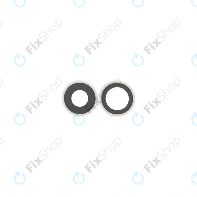 Apple iPhone 17 - Staklo zadnje kamere s okvirom (White) - 2 kom