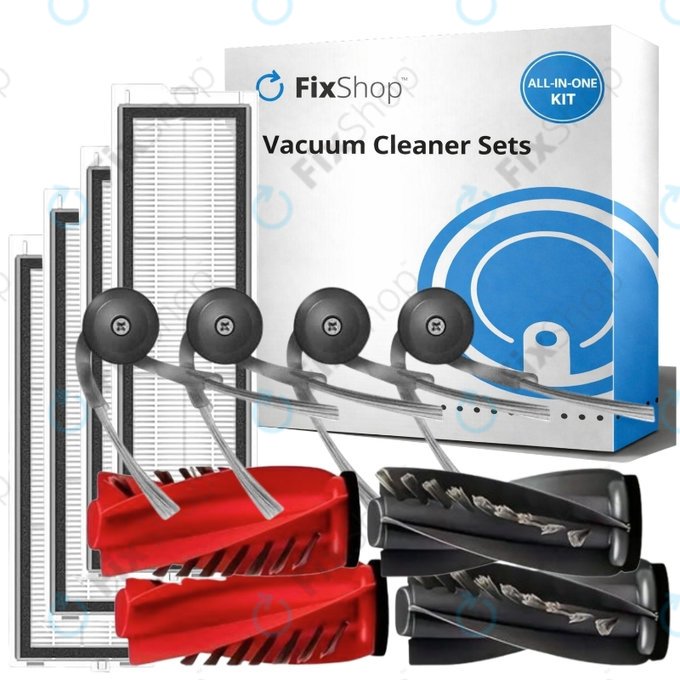 Set rezervnih dijelova za Xiaomi Roborock Qrevo, Qrevo Curv, Qrevo Edge, Qrevo 5AE (2x Glavna četka, 4x Filter, 4x Bočna četka)