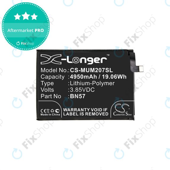 Baterija za  Xiaomi Poco X3 NFC M2107J20CG, 4950mAh, Li-Pol, 3.85 V, BN57, HQ