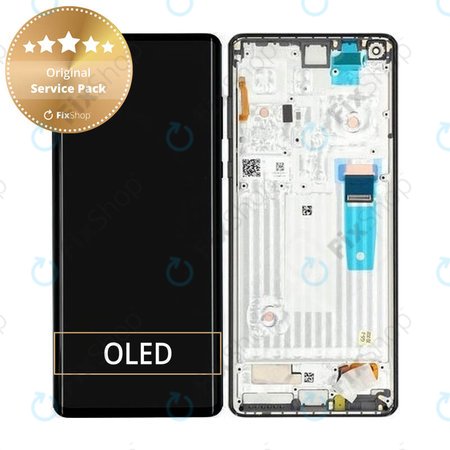 Motorola Moto Plus - LCD zaslon + zaslon osjetljiv na dodir + okvir (crni) - 5D68C16613, 5D68C16473 Originalni servisni paket