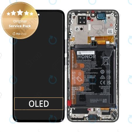 Honor 200 - LCD zaslon + zaslon osjetljiv na dodir + okvir + baterija (Black) - 0235AKHV Genuine Service Pack