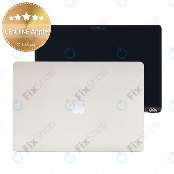 LCD zaslon za MacBook Air 15", A3114 (2024), s prednjim staklom i pokrovom, Starlight, 661-40261, Genuine Apple
