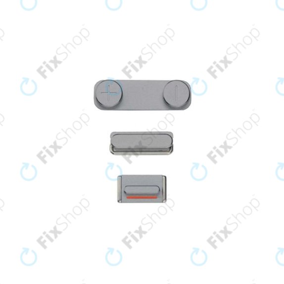 Apple iPhone 5S - Set bočnih gumba - Uključivanje + glasnoća + isključivanje zvuka (Space Gray)