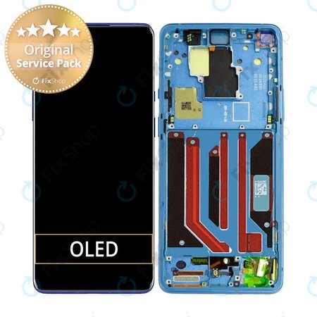 OnePlus 8 Pro - LCD zaslon + zaslon osjetljiv na dodir (Ultramarine Blue) - 1091100169 Originalni servisni paket