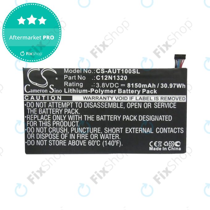 Baterija za Asus Transformer Book T100, 8150mAh, Li-Pol, 3.8V, C12N1320, HQ