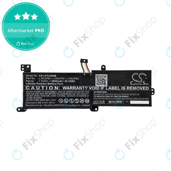 Baterija za Lenovo 320, 330, 520, Ideapad 320, 330, S145, 3900mAh, Li-Pol, 7.5V, L16L2PB1, HQ