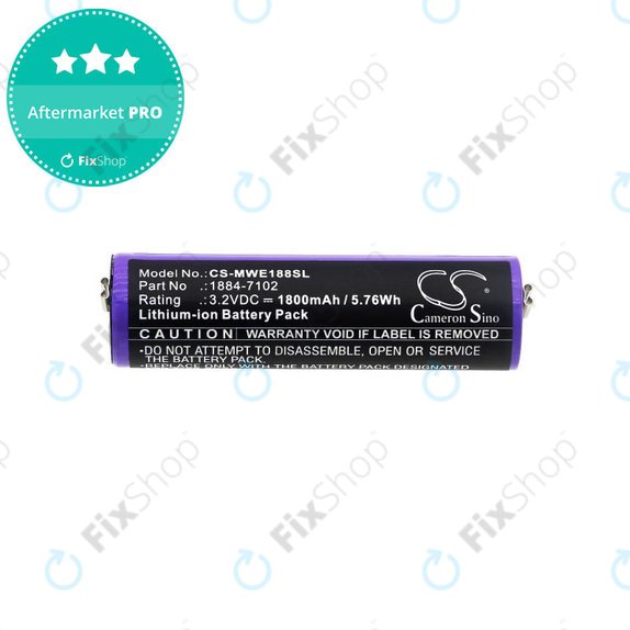 Baterija za Moser Ermila 1884, 1885, Wahl 1884 LI+PRO, Wahl Ermila 1884, 1885, 1800mAh, LiFePO4, 3.2V, -, HQ
