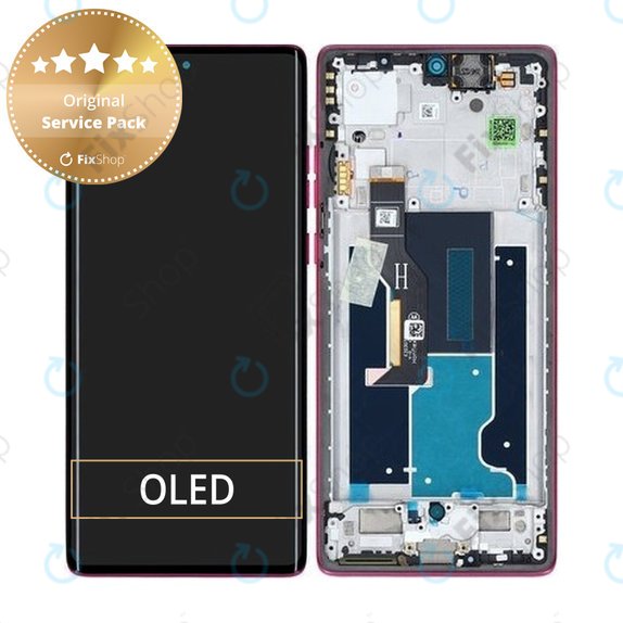Motorola Edge 50 Fusion - LCD zaslon + zaslon osjetljiv na dodir + okvir (Hot Pink) - 5D68C24345 Genuine Service Pack