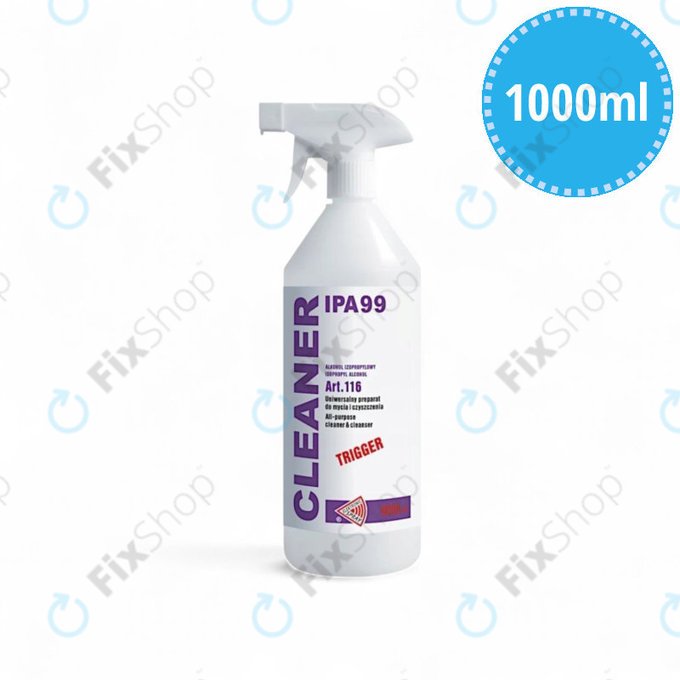 Izopropanol 99%, 1000 ml, s raspršivačem, Cleanser IPA