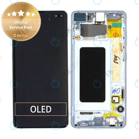 Samsung Galaxy S10 Plus G975F - LCD zaslon + zaslon osjetljiv na dodir + okvir (Prism Blue) - GH82-18849C, GH82-18834C Originalni servisni paket