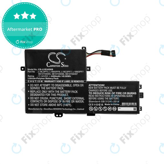 Baterija za Lenovo IdeaPad C340 14, 15, 4400mAh, Li-Pol, 11.34V, 5B10T09095, HQ