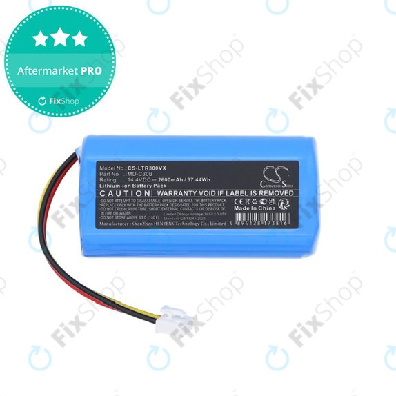 Baterija za Liectroux C30B, BLAUPUNKT BPK-VCBB1XB, Midea M4, 2600mAh, Li-ion, 14.4V, MD-C30B, HQ