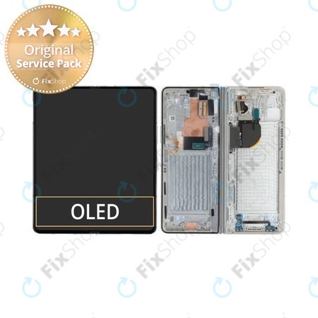 Samsung Galaxy Z Fold 5 F946B - LCD zaslon + zaslon osjetljiv na dodir + okvir (Cream) - GH82-31842B Genuine Service Pack