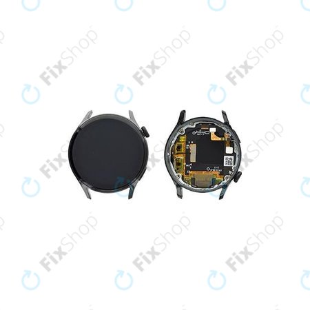 Huawei Watch 3 Galileo-L11E - LCD zaslon + zaslon osjetljiv na dodir + okvir (crni) - 02354JHA