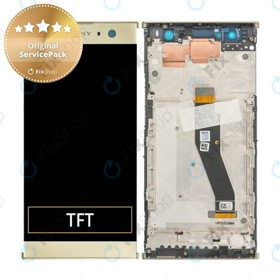 Sony Xperia XA2 Ultra Dual - LCD zaslon + zaslon osjetljiv na dodir + okvir (zlatni) - 78PC2300040 Originalni servisni paket