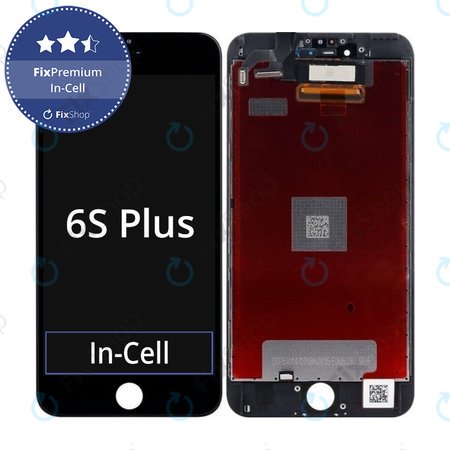 Apple iPhone 6S Plus - LCD zaslon + zaslon osjetljiv na dodir + okvir (crni) In-Cell FixPremium