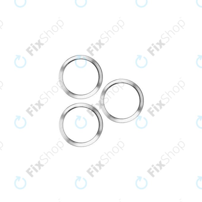 Apple iPhone 12 Pro - Okvir stražnje leće kamere (srebrni) - 3 kom